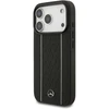 Mercedes Leather Star Pattern Stripes MagSafe dėklas Apple iPhone 17 Pro juodos spalvos