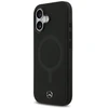 Mercedes Plain Smooth Leather MagSafe dėklas Apple iPhone 17 juodos spalvos