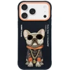 Dėklas NIMMY case GLASSES COOL DOG for IPHONE 17 Pro Max juodas