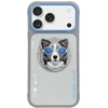 NIMMY dėklas GLASSES COOL DOG, suderinamas su „MagSafe“, skirtas IPHONE 17 Pro, pilkas