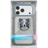 NIMMY dėklas GLASSES COOL DOG, suderinamas su „MagSafe“, skirtas IPHONE 17 Pro, pilkas