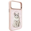 „Nimmy Lucky Fashion Cat“ „MagSafe“ dėklas, skirtas „iPhone 17 Pro“ – rožinis