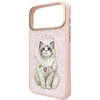 „Nimmy Lucky Fashion Cat“ „MagSafe“ dėklas, skirtas „iPhone 17 Pro Max“ – rožinis