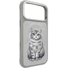 „Nimmy Lucky Fashion Cat“ „MagSafe“ dėklas, skirtas „iPhone 17 Pro“ – pilka