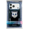NIMMY dėklas GLASSES COOL CAT, suderinamas su „MagSafe“, skirtas IPHONE 17, juodas mėlynas