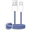 Puro Fabrik 2.0 10W USB-A – USB-C Braided Kabelis 1.5m – mėlynos spalvos