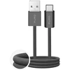 Puro Fabrik 2.0 10W USB-A – USB-C Braided Kabelis 1.5m – pilkos palvos