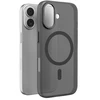 Puro „Lightfeel“ dėklas, skirtas „iPhone 17“, suderinamas su „MagSafe“ – skaidrus ir juodas