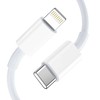 Tech-Protect C35W 2x USB-C PD 35W sieninis įkroviklis su USB-C / Lightning kabeliu – baltas