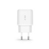 Tech-Protect C20W USB-C PD 20W / USB-A QC 3.0 įkroviklis su USB-C / Lightning kabeliu – baltas