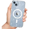 Tech-Protect FlexAir hibridinis MagSafe iPhone 13/14 dėklas – skaidrus blizgus