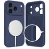 „Tech-Protect“ silikoninis „MagSafe“ dėklas, skirtas „iPhone 17 Pro“ – tamsiai mėlynas Mėlyna