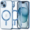 Mėlyna Tech-Protect MagShine Line MagSafe dėklas iPhone 15 - mėlynas