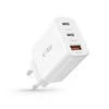 Tech-Protect NC30W įkroviklis 2x USB-C PD 30W / USB-A QC 3.0 - baltas
