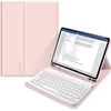 Tech-Protect SC Pen + klaviatūros dėklas su klaviatūra, skirta iPad 10.9" 2022 – rožinė
