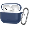 „Tech-Protect“ silikoninis dėklas su kabliuku, skirtas „AirPods Pro“ ausinėms – tamsiai mėlynas Mėlyna