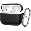 „Tech-Protect“ silikoninis dėklas su kabliuku, skirtas „AirPods Pro 3“ ausinėms - Juodas