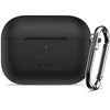 „Tech-Protect“ silikoninis dėklas su kabliuku, skirtas „AirPods Pro 3“ ausinėms - Juodas