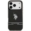 Us Polo Assn US Polo DH and Bottom Stripe Logo MagSafe dėklas Apple iPhone 17 Pro juodos spalvos
