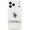 Us Polo Assn US Polo DH and Bottom Stripe Logo MagSafe dėklas Apple iPhone 17 Pro Max baltos spalvos