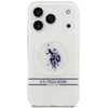 Us Polo Assn US Polo DH and Bottom Stripe Logo MagSafe dėklas Apple iPhone 17 Pro baltos spalvos