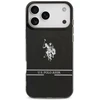 Us Polo Assn US Polo DH and Bottom Stripe Logo MagSafe dėklas Apple iPhone 17 Pro Max juodos spalvos