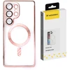 Wozinsky Electroplated with Magsafe for Samsung Galaxy S25 – dėklas telefonui rožinės spalvos