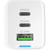 Wozinsky GaN 65W Charger su 2xUSB-C USB Ports su 65W CC kabelis – baltos spalvos