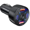 Wozinsky WLS-04 60W Car Charger 2xUSB-C 2xUSB-A - Juodas