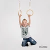 Mediniai gimnastikos žiedai vaikams aktyviems žaidimams ir mankštai