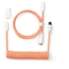 Klaviatūra Klaviatūros laidas Keychron Coiled (Oranžinis)
