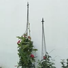12x sodo pergolių terasos atramos gėlėms, metaliniai augalų stovai, 150 cm