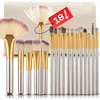18x Profesionalių makiažo šepetėlių rinkinys BeautyPro, 18 vnt.