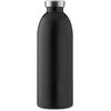 24Bottles 24 buteliai - Clima butelis 0,85 l - akmens apdaila - smokingo juoda (24B452)