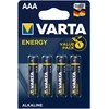 4 x R-03 LR03 AAA 1,5 V vertės pakuotė 4103 Varta energijos baterijos