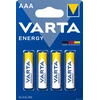 4 x R-03 LR03 AAA 1,5 V vertės pakuotė 4103 Varta energijos baterijos