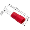 Blow Oem Vamzdelio formos jungtys 2.8/0.8 100vnt - raudona