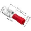 43-043# Oem Vamzdelio formos jungtys 6.3/21 100vnt - raudona