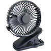 44-506# Stalinis ventiliatorius su spaustuku, 10 cm, USB + baterija, juodas