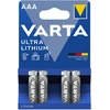 4x R-03 LR3 AAA 1.5V L92 ličio Varta baterijos