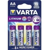 4x R-06 LR06 AA 1.5V L91 ličio Varta baterijos