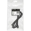 Blow USB A - micro B jungtis 0.85 m juodas HQ pakabukas