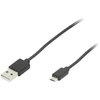 Blow USB A - micro B jungtis 0.85 m juodas HQ pakabukas