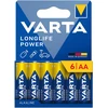 6x 6 vnt. R-06 R06 AA LR06 1,5 V VARTA Longlife Power šarminės baterijos