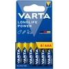 6x R-03 R03 AAA LR06 1.5V VARTA Longlife Power šarminės baterijos