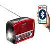 Nešiojamasis analoginis AM/FM radijas BT BLOW RA17 saulės energija varomas, raudonas