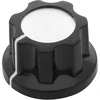 8804# Bakelito potenciometro rankenėlė, juoda/sidabrinė, 19 mm skersmens