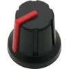 8907# Oem Potenciometro rankenėlė N-1 ašis 6mm 16mm juoda - raudona