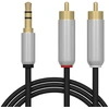 2xRCA - 3.5mm lizdo kabelis 2.5m Blow - Juodas
