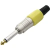 Blow Oem AUX kištukas 6.3 MONO METAL HQ geltonas